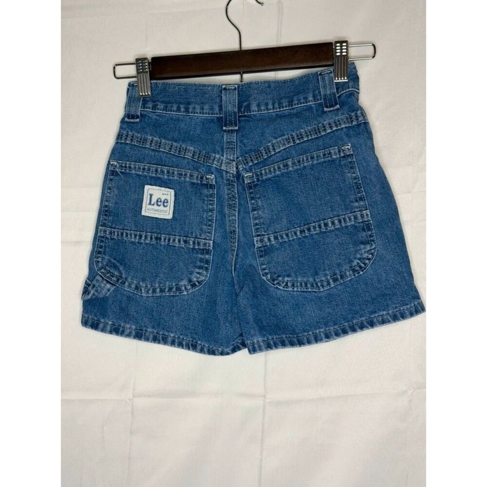 Vintage Lee Authentic Denim Jean Shorts High Rise Carpenter Utility Pockets 25’